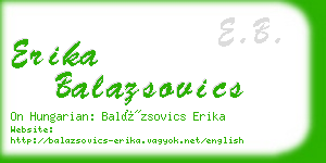 erika balazsovics business card